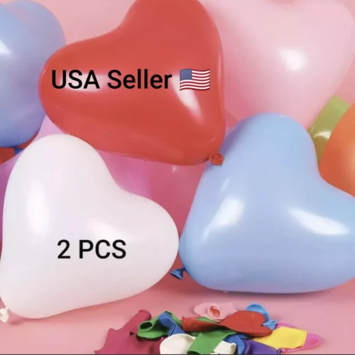 2Pcs 10inch 1.5g Pearl Latex Heart Balloons