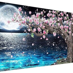 5D Lake Diamond Painting, Diamond Painting Moon Kits for Adults