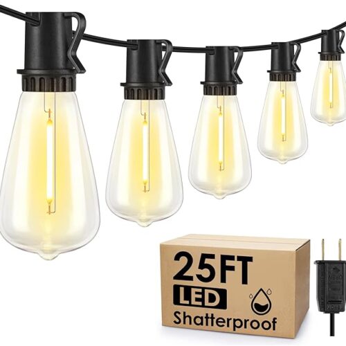 Dimmable Waterproof Shatterproof ST38 Retro Edison 2700K Bulbs