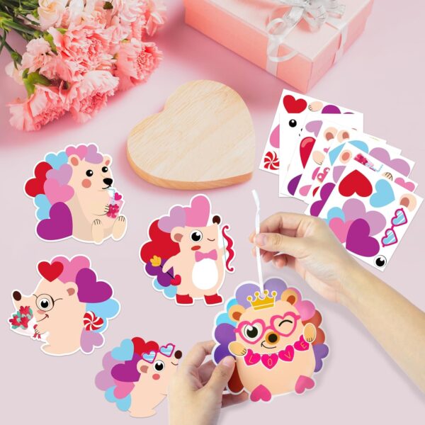 123Pcs Valentine's Day Hedgehog Craft Kit for Kids 4