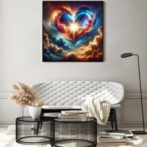 5 Valentine's Day Diamond Art Kits for Adults Beginners,5D DIY Full Round Drill Diamond Painting Kits Love Cloud, Paint by Diamonds Dot Gem Art Crystal Sunlight Easy,Home Wall Decor 11.8X 11.8Inch