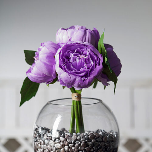 10-Inch tall Silk Artificial Peony Flowers Bouquet Wedding Home Centerpieces