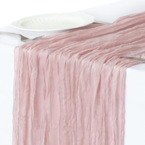 617f-tr3yEL._AC_SL1500_ Cheesecloth Table Runner, 10FT Dusty Pink Gauze Table Runner