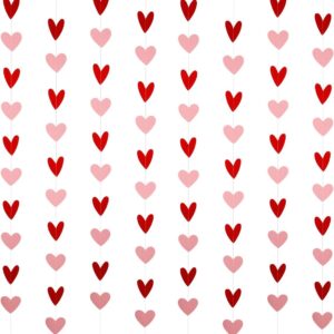80 Heart Garland Red & Pink- Valentines Day Decoration