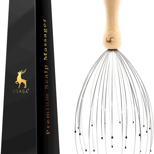 61lyErVkyUL._AC_SL1400_ 32 Fingers Head Massager, Head Scratcher Scalp Massager, Stocking Stuffers Gift for Head Body Relaxing Wood Handle (1 Pack)