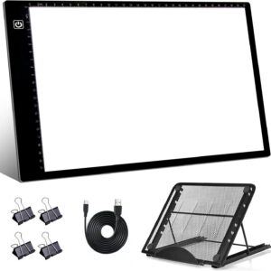 Diamond Painting Accessories A4 Light Pad, Upgraded Light Board High Brightness No Black Dots Diamond
