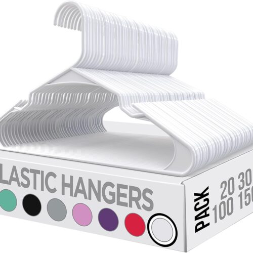 71XJgYJfnML._AC_SL1500_ Utopia Home Plastic Hangers 50 Pack - Perfect for Clothes Hangers Space Saving - Durable and Strong Coat or Pant Hangers