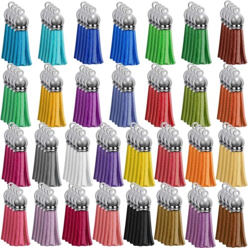81KGF3TiX2L._AC_SL1500_ 120Pcs Keychain Tassels Acrylic Keychain Blanks Keychain Rings Bulk for DIY Craft Supplies