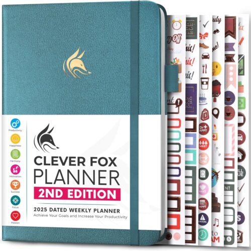 81Ue+ttbJ+L._AC_SL1500_ Planner 2nd Edition Dated Jan 2025-Jan 2026 – Colorful Weekly & Monthly Goal Setting Planner