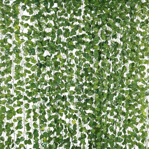 912OWI9P4NL._AC_SL1500_ 78-Ft 12 Pack Silk Artificial Ivy Vines Leaf Garland Plants Hanging Wedding Garland