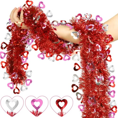 33 FT Valentines Day Decorations Tinsel Garland