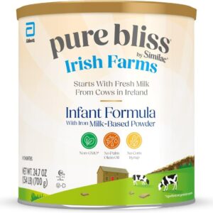 Pure Bliss Irish Farms Easy to Digest Baby Formula Non-GMO Infant Formula 0-12 months 24.7-oz Powder Can