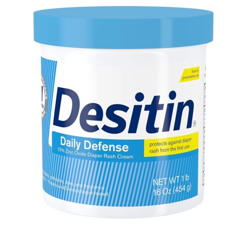 81Rk2g2vtSL._SL1500_ Daily Defense Baby Diaper Rash Cream with 13% Zinc Oxide, Barrier Cream to Treat, Relieve & Prevent Diaper Rash, Hypoallergenic, Dye-, Phthalate- & Paraben-Free, 16 oz