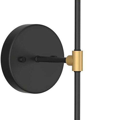 1 Rustic Wall Sconces 2 Light Industrial Metal Black Wall Light Fixture Vintage Style Clear Glass Ball Wall Lamp for Bathroom Kitchen Living Room Vanity Hallway (Exclude Bulb)