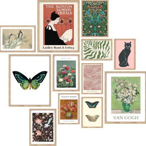 97 Decor Maximalist Eclectic Home Decor - Wall Art Prints Set for Bedroom, Contemporary Art Museum Gallery (UNFRAMED)