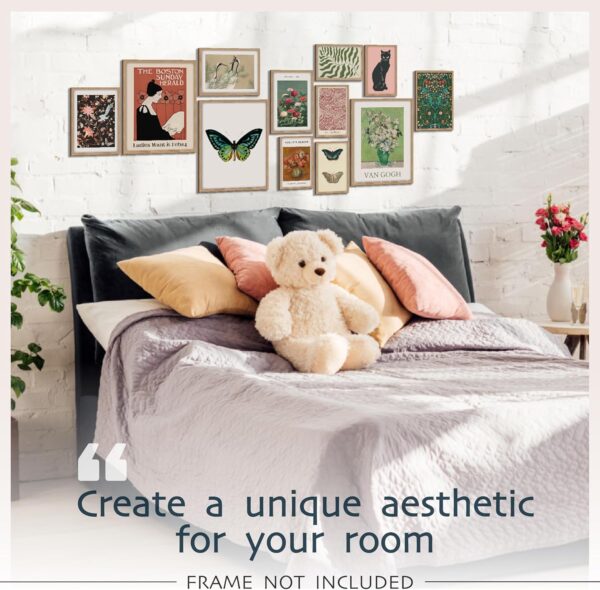 97 Decor Maximalist Eclectic Home Decor - Wall Art Prints Set for Bedroom, Contemporary Art Museum Gallery (UNFRAMED) 4