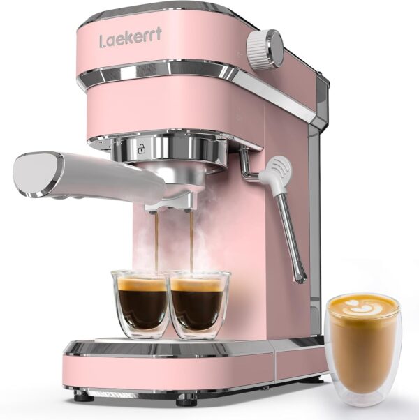 Professional Espresso Machine 20 Bar Espresso Maker CMEP01 with Milk Frother Steam Wand for Cappuccino and Latte (Pink) Gift for Coffee Lovers, Girl Friend, Daughter, Mom 1