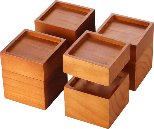 Wood Bed Furniture Risers 2, 3 or 4.6 Inch, Solid Pine Wood Furniture Risers: Enhance Durability, Comfort, and Style with Effortless Installation and Added Functionality 1