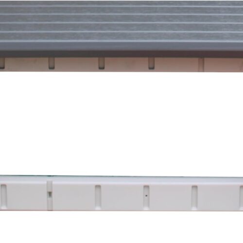 Bench, Deep Grey Top with Warm Grey Sides, 1 Pack - Proudly Made in The USA, Click and Lock Hardware-Free Assembly, Durable and Stylish Outdoor Seating