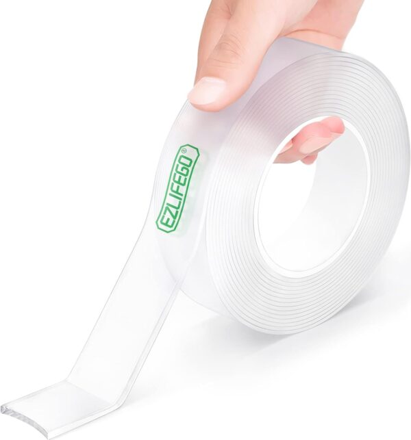 Double Sided Tape Heavy Duty(Extra Large 16.5FT), Nano Adhesive Mounting Tape Wall Decor,Sticky Picture Hanging Adhesive Strips Poster Tape 1