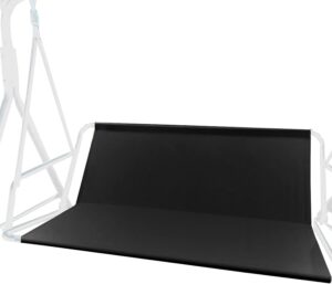 Swing Cover Chair Bench Replacement Cover, 2/3 Seat 600D Thickened Oxford Waterproof Swing Seat Cover for Outdoor Patio Garden Swing Chair (Black, 58.2 x 19.7 x 19.7 Inch)