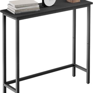 Narrow Console Table, 29.5" Slim Entryway Table, Sofa Stand, Hallway Shelf for Hallway, Bedroom, Living Room, Foyer, Black