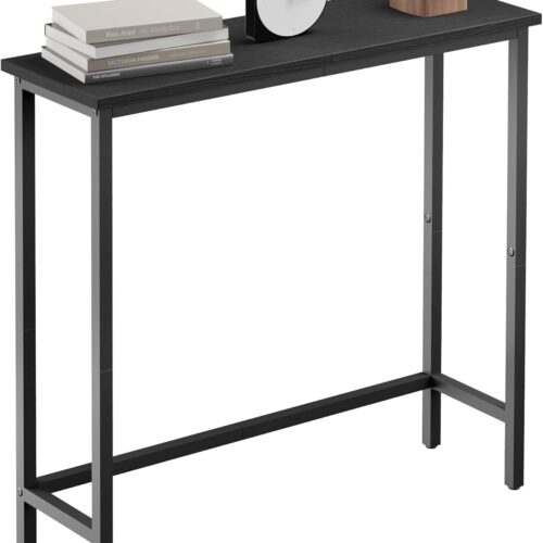Narrow Console Table, 29.5" Slim Entryway Table, Sofa Stand, Hallway Shelf for Hallway, Bedroom, Living Room, Foyer, Black