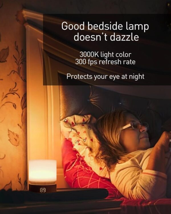 Timer Night Light,Dimmable LED Bedside Lamp,Night Light Kids and Baby Nursery,Woodgrain,Sleep Aids Light,Rechargeable,Battery Operated 3