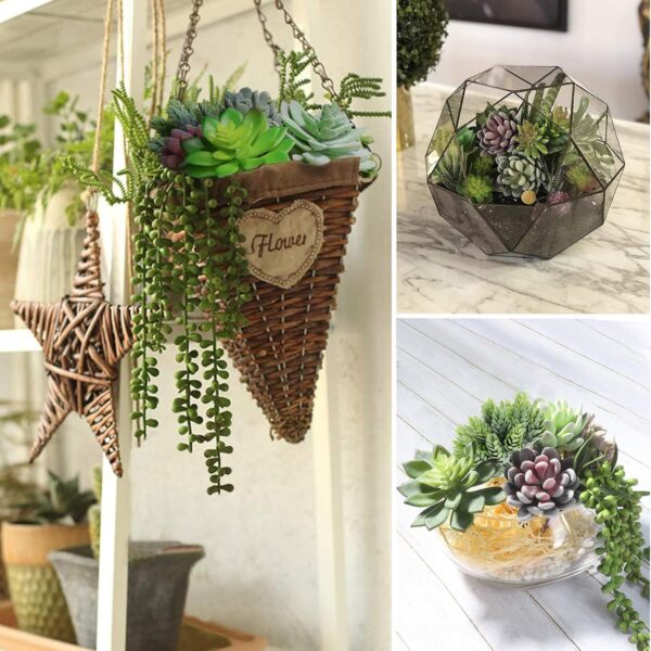 Artificial Succulent Plants - 16 Pcs Set Faux Succulents Unpotted Fake Succulent Plants, Premium Crafting DIY Floral Decor for Home Garden Office Party 5
