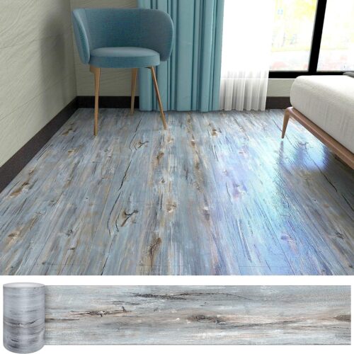 1 Peel and Stick Waterproof Floor Tile-(NO Sticky Residue Left) 36" x 6"-Vinyl Flooring Tiles, Wood Look Planks, Self-Adhesive for Bathroom,Living Room, Bedroom( 4 Pack 6 Sq.Ft,,Mediterranean)