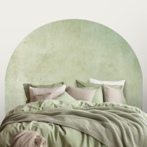 Watercolor Headboard Arch Wall Decal Boho Huge Murals Peel and Stick Arch Headboard Sticker Large Accent Bed Wall Decal Decor for Bedroom Living Room(Olive Green,83 x 61 Inch)