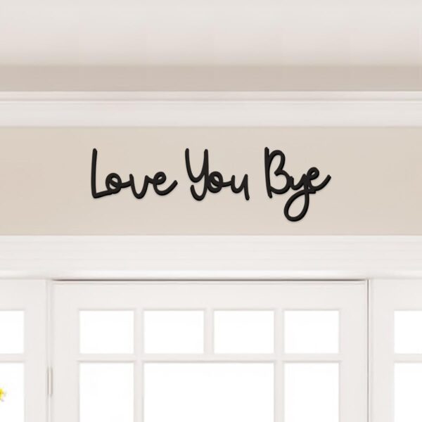 Love You Bye Wood Sign Home Decor Boho Decor Wall Decor Express Love and Warm for Your Family Lovers Wall Art Gift Hallway Entryway Door Valentine Decorations for Home 1