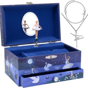 Ballerina Music Box & Little Girls Jewellery Set - 3 Ballerina Gifts for Girls