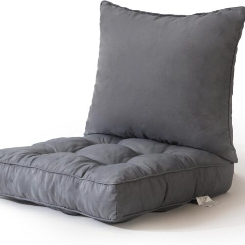 24 x 24 Outdoor Cushions for Patio Furniture, Outdoor Seat Cushions with Resistant Waterproof Cover for Yard Garden, Grey