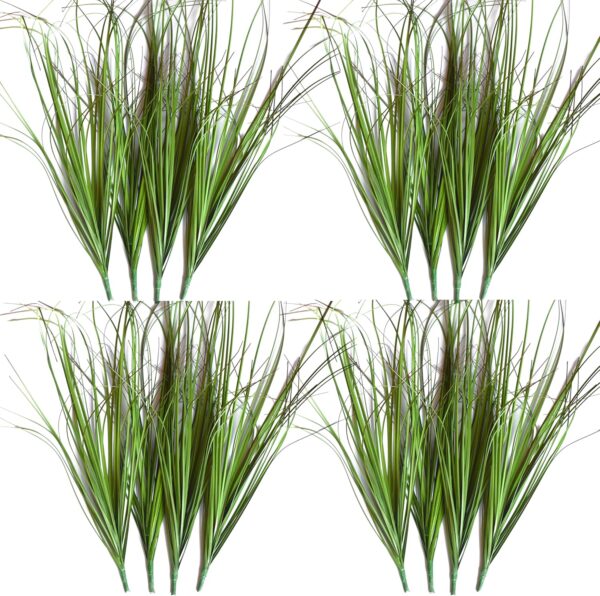 16PCS Artificial Plants, Artificial Shrubs Wheat Grass Greenery, Artificial Greenery Stems Fake Outdoor Plants for Home Decor, Fake Tall Grass Artificial Grass Plant for Outdoor Indoor Decor 1 artificial plants 16pcs wheat grass set