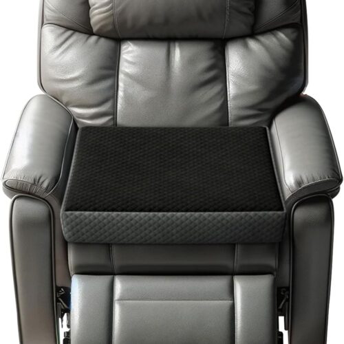 1 Extra Large Recliner Cushion | Chic 2 Tone Velvet Cover | Memory Foam Seat Pillow 5 inch Thick 20 x 20 | Recline Chair Cushions for Elderly - Extra Large Chair Pad