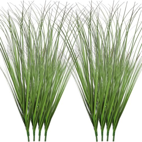 12pcs Artificial Grass Plants,19.68" Faux Shrubs Wheat Grass Greenery Stems Fake Plants for Indoor Outdoor Home Decoration