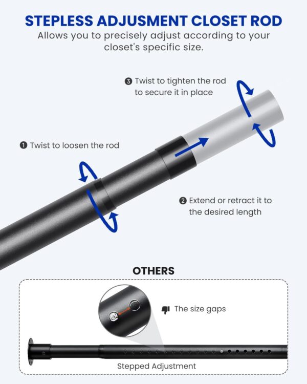 closet rods for hanging clothes