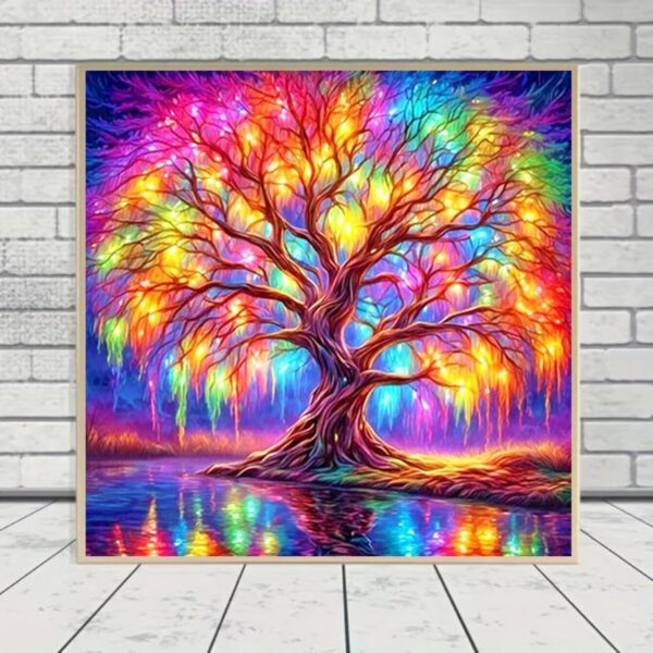Tree of Life Diamond Painting Kits for Adults,Full Drill Diamond Art Kits for Beginners,Round 5D DIY Diamond Dots Paintings, Diamonds Pictures Gem Art and Crafts Home Decor 13.78x13.78 inch 3