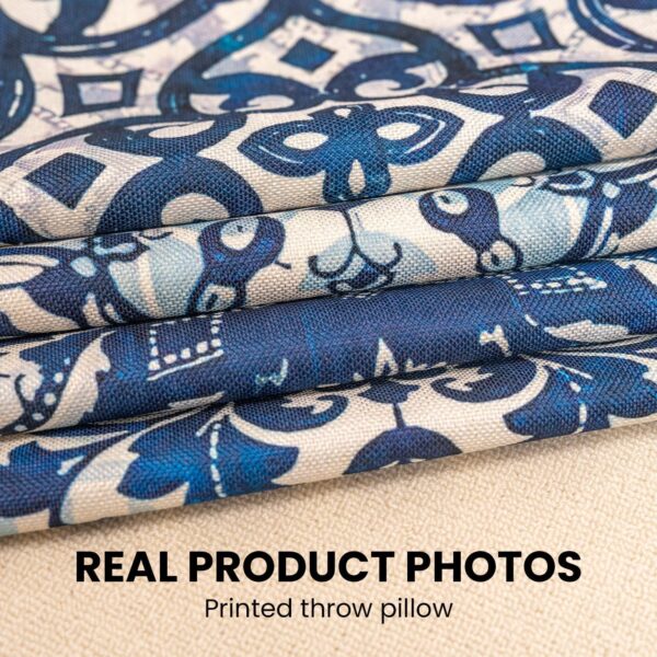 Blue Throw Pillow Covers - Blue Pillow Covers 18x18 Set of 4, Decorative Blue and White Pillow Covers, Chinoiserie Pillow Cover, Chinoiserie Decor 3