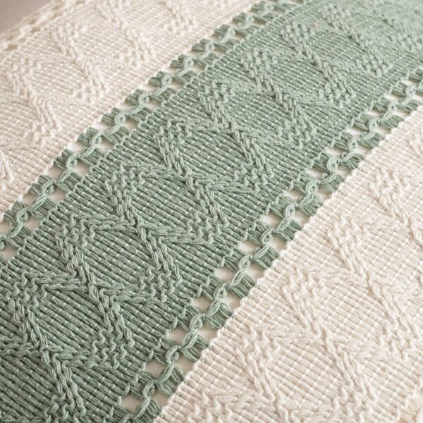 Sage Green Boho Cotton Couch Pillow Covers 18x18 Set of 2 Modern Farmhouse Rustic Throw Pillow Cases Cute Accent Macrame Woven Square Cushion Cases for Sofa Couch Bed Living Room Home Decor 4