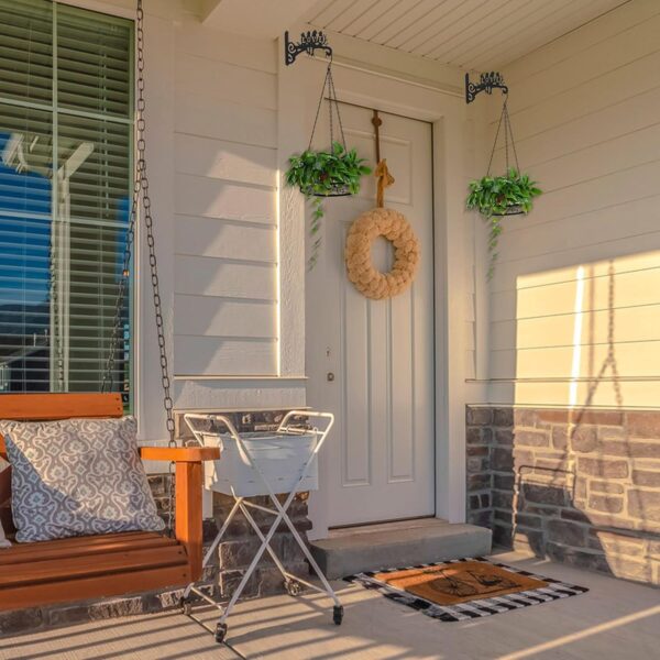2-Pack Hanging Planters for Indoor Plants - Heavy Duty Metal Plant Hanger Indoor with 3 Chains and Hooks – Aesthetic Hanging Plant Holder for an Instant Gardening Decor 2