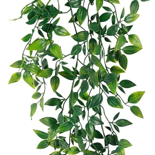 1 Fake Hanging Plants, Artificial Small Potted Plants for Indoor Outdoor Aesthetic Office Living Room Shelf Decor (1 Pack)