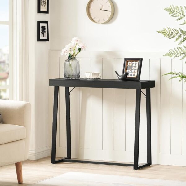 Narrow Console Table, Black Entryway Table for Hallway, Small Foyer Tables for Entryway, Behind Couch Sofa Table for Living Room, Hallway, Corridor, Easy Assembly, Black CTHB11801 1