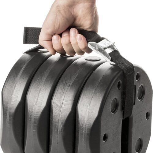 1 40 Pound Canopy Weight Set of 4 and Carry Strap with No-Pinch Design - Easy Installation and Removal to Secure Tents, Canopies, and Umbrellas at Outdoor Events