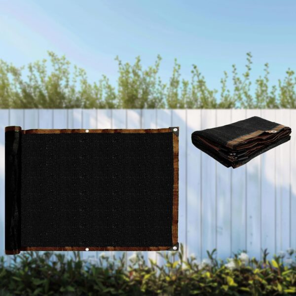 Fence Privacy Screen - RAINFLOW 3'X10' Black Privacy Fence Screen Outdoor Shade Balcony Decor Plastic Mesh Fence Panels Cover Porch Screen Balcony Covers for Apartments,Deck,Backyard,Pool Wall 2