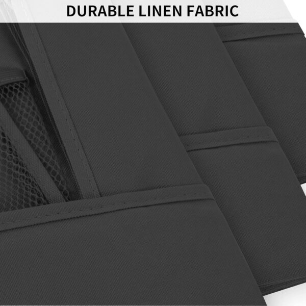 Bedside Caddy - Bunk Bed Organizer, Hanging Storage Bag with 8 Pockets for Dorm Rooms, Hospital Beds, Camping - Black 2