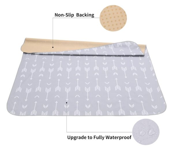 Baby Splat Mat for Under High Chair and Arts and Crafts, 51" Waterproof Wipeable Floor Protector, Anti-Slip Washable Splash Mat 2