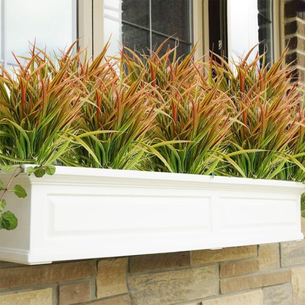 12 Bundles Artificial Outdoor Plants Fake Bushes Shrubs Greenery for Plastic UV Resistant Faux Grass 2