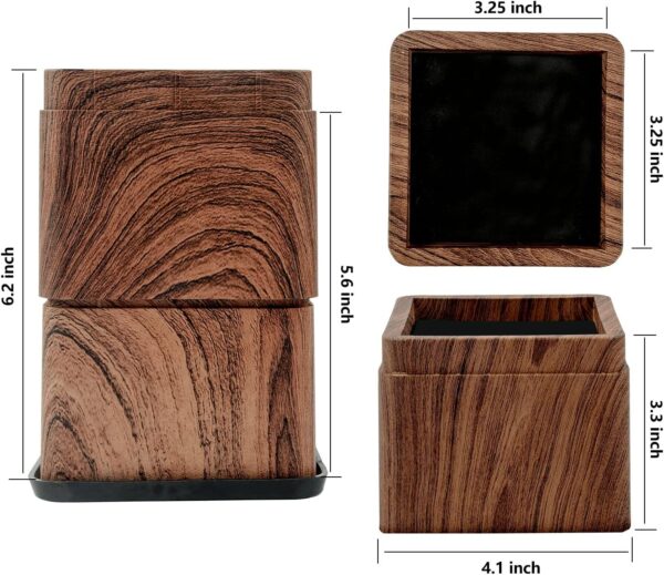3 Inch Wood Bed Risers Furniture Risers Bed Frame Lifters in Heights of 3 or 6 Inch Heavy Duty Set of 4 Square 3